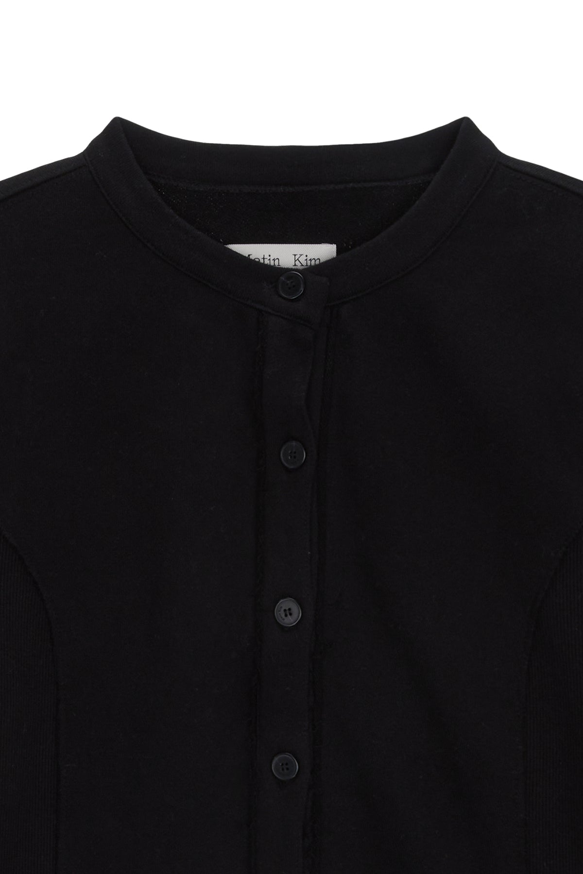 Matin Kim - Rib Point Jersey Cardigan (Black) product image 3 | TRAB K-Fashion Australia