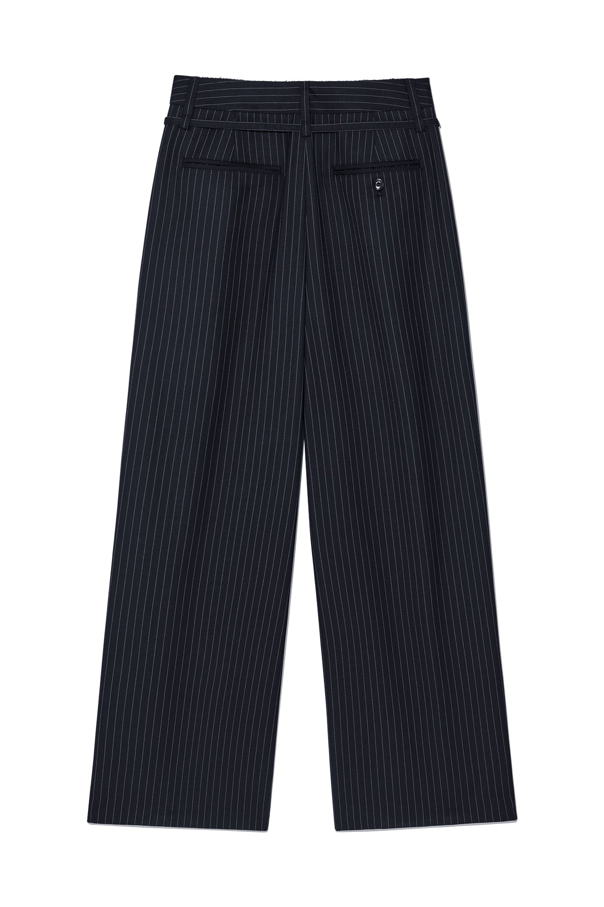 Matin Kim - Tuck Point Stripe Trouser (Dark Navy) product image 2 | TRAB K-Fashion Australia