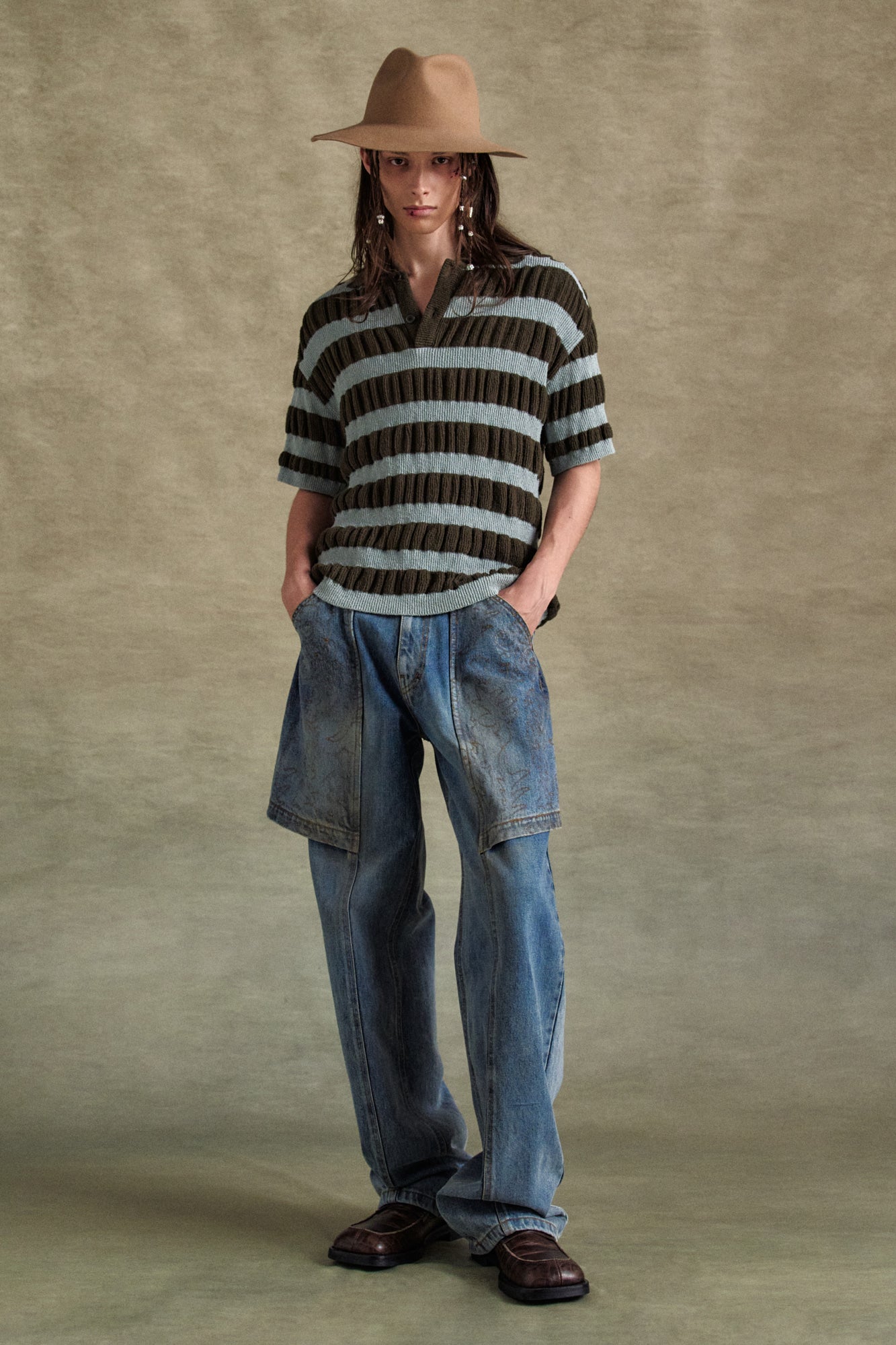 Andersson Bell - Embroidery Wrap Jeans (Washed Blue) product image 3 | TRAB K-Fashion Australia