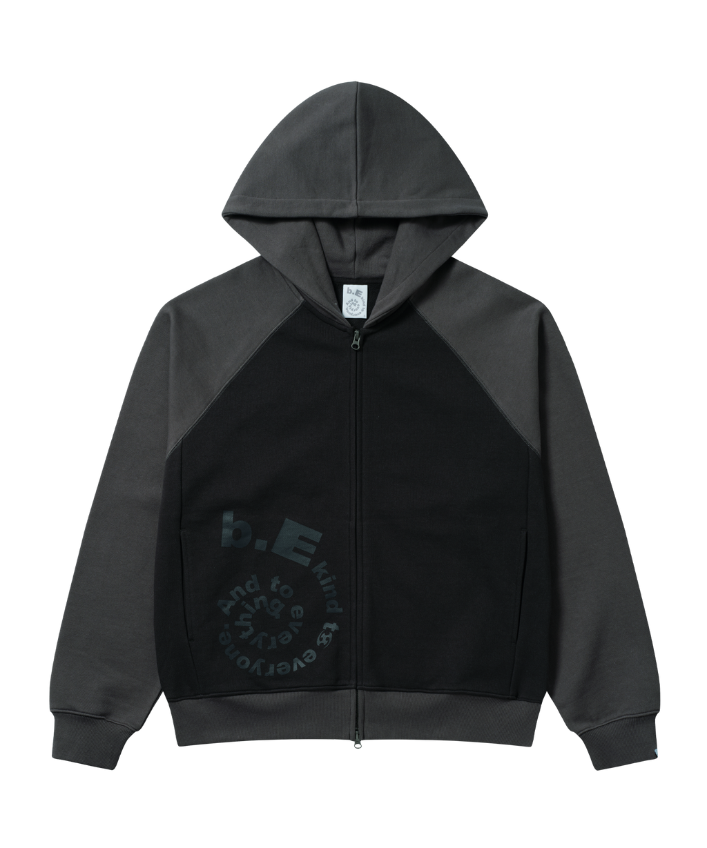San San Gear - San San X B.E Zip-Up Hoodie (Charcoal) product image 3 | TRAB K-Fashion Australia