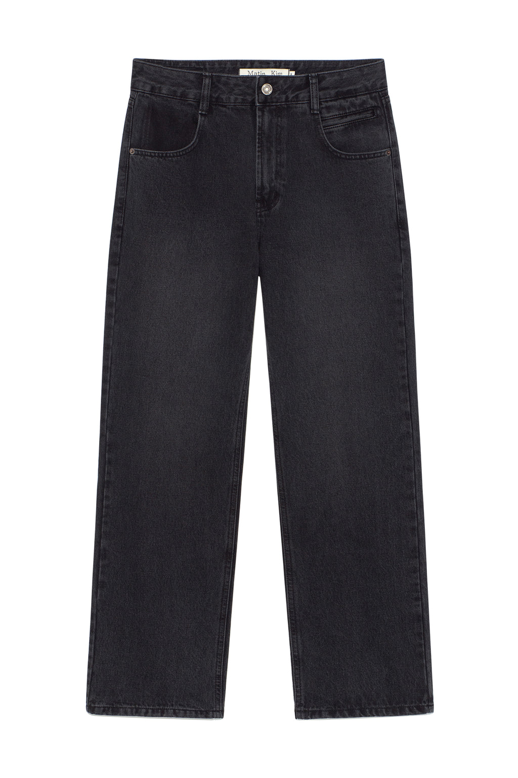 Matin Kim - Pocket Washed Point Denim Pants (Black) product image 1 | TRAB K-Fashion Australia
