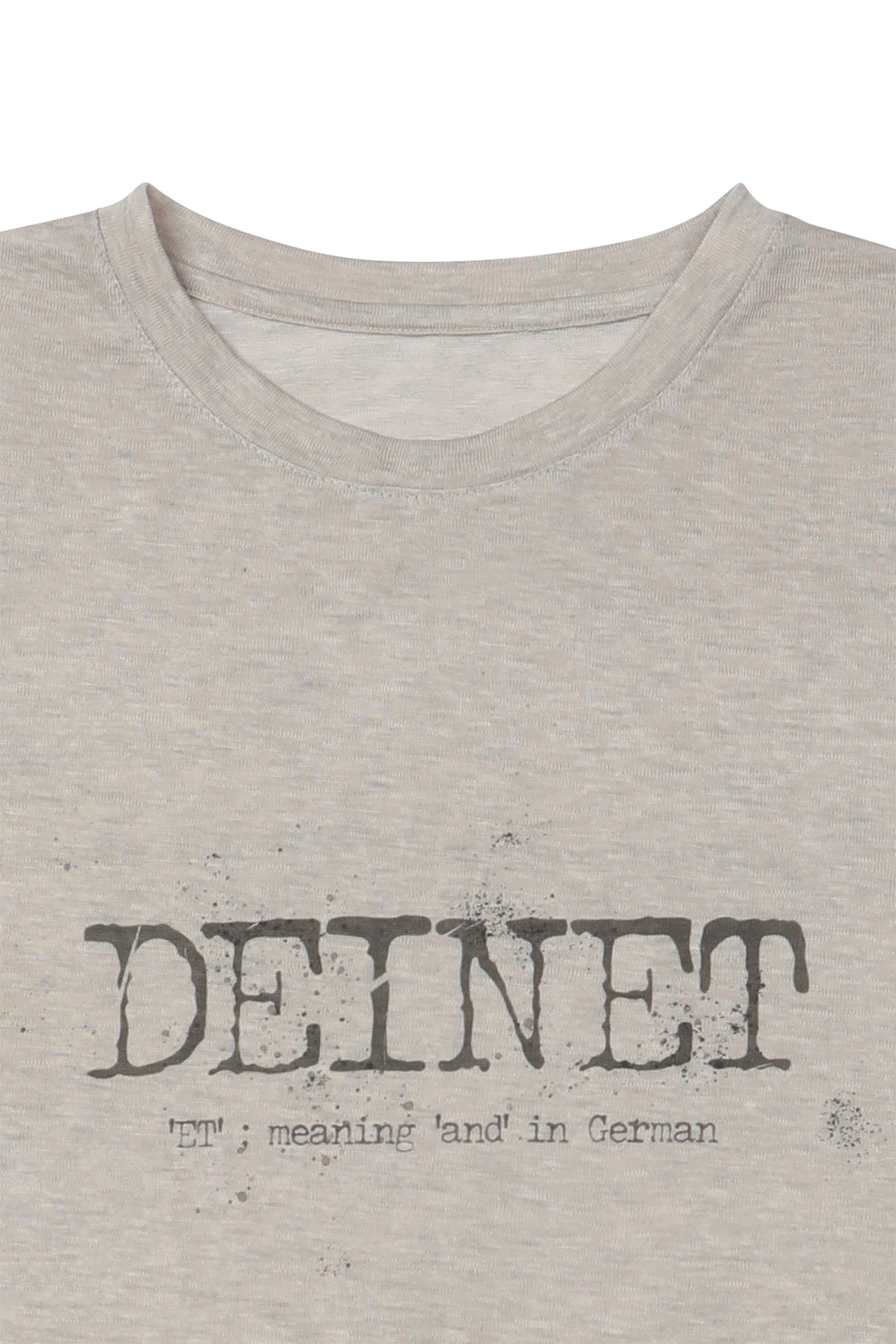 Deinet - Overfit Sweat Graphics T-Shirt (Ash Beige) product image 3 | TRAB K-Fashion Australia