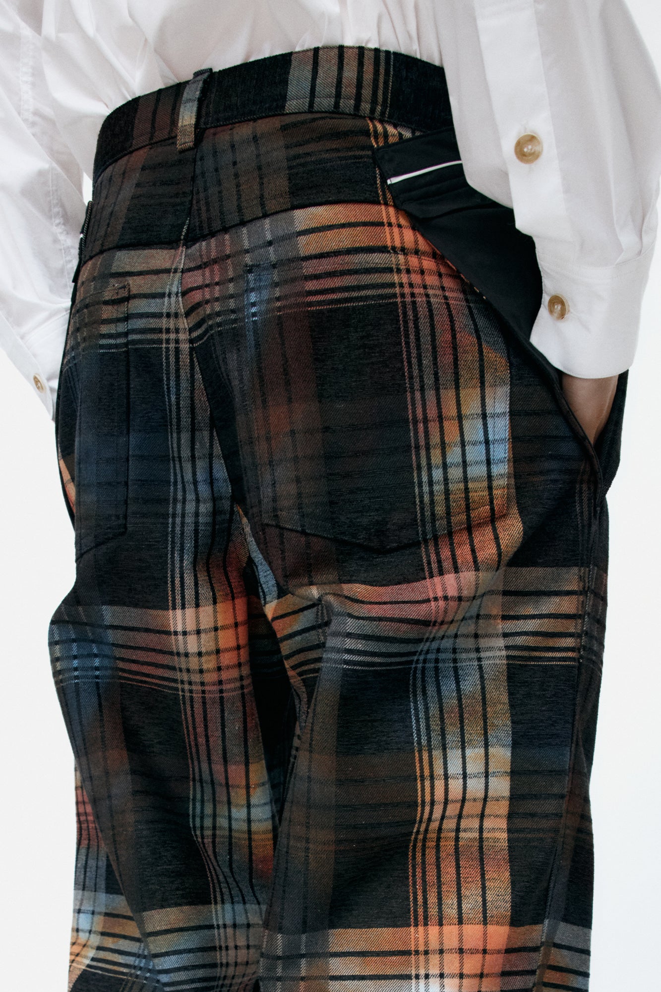 Andersson Bell - Burn-Out Check Cut-Out Wrap Pants (Multi) product image 5 | TRAB K-Fashion Australia