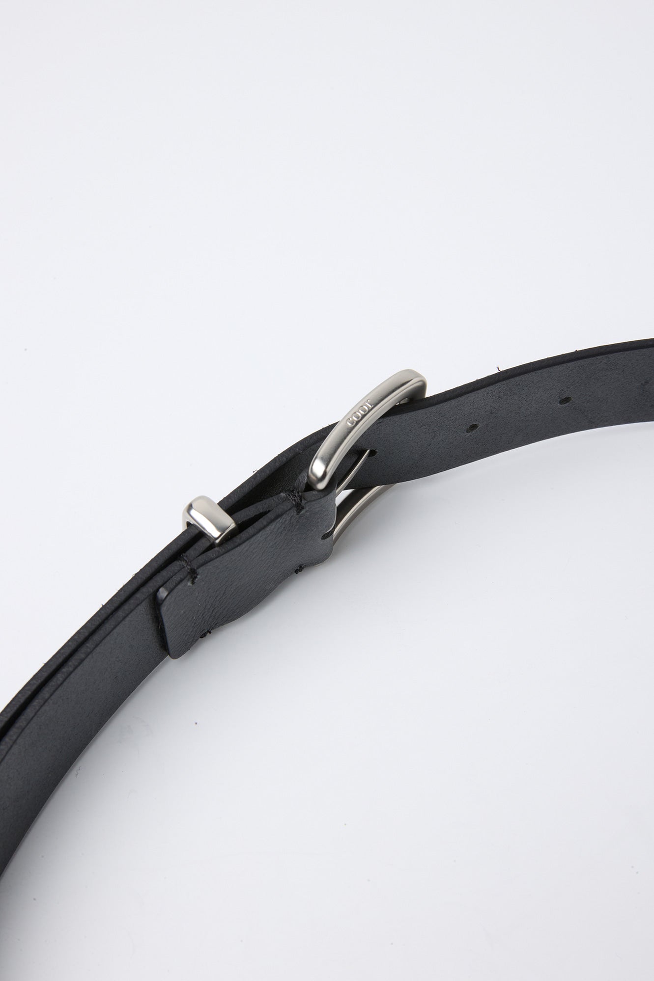 Coor - Edge Sanding Cow Leather Belt (Black) product image 3 | TRAB K-Fashion Australia