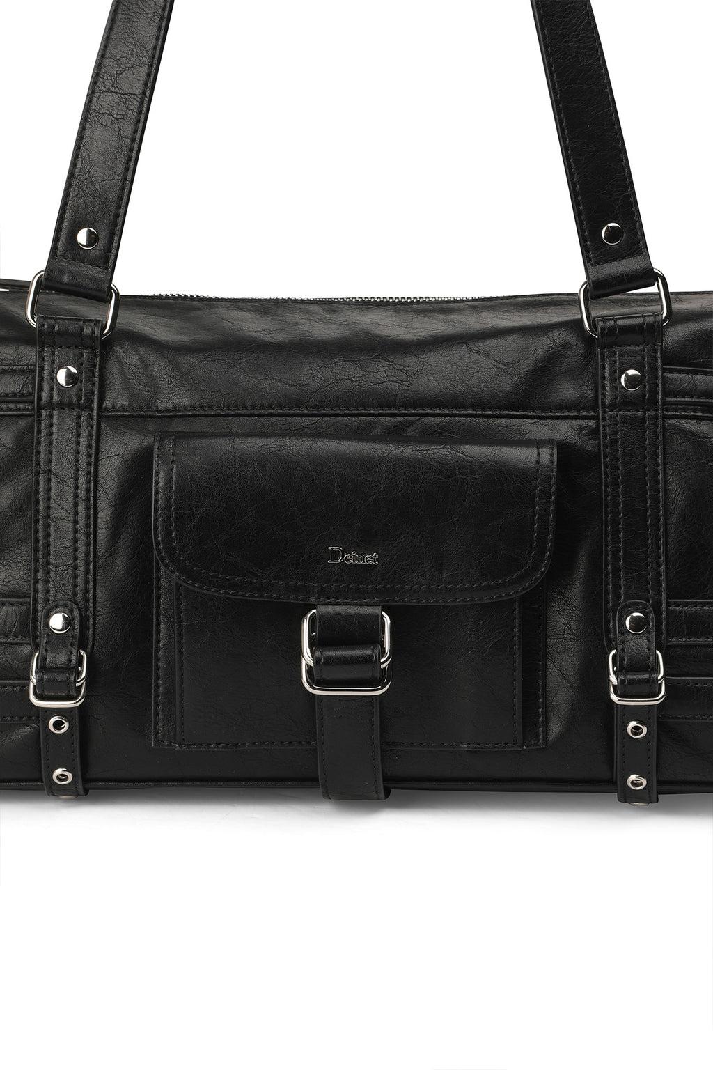 Deinet - Belted Pocket Shoulder Bag (Black) product image 5 | TRAB K-Fashion Australia