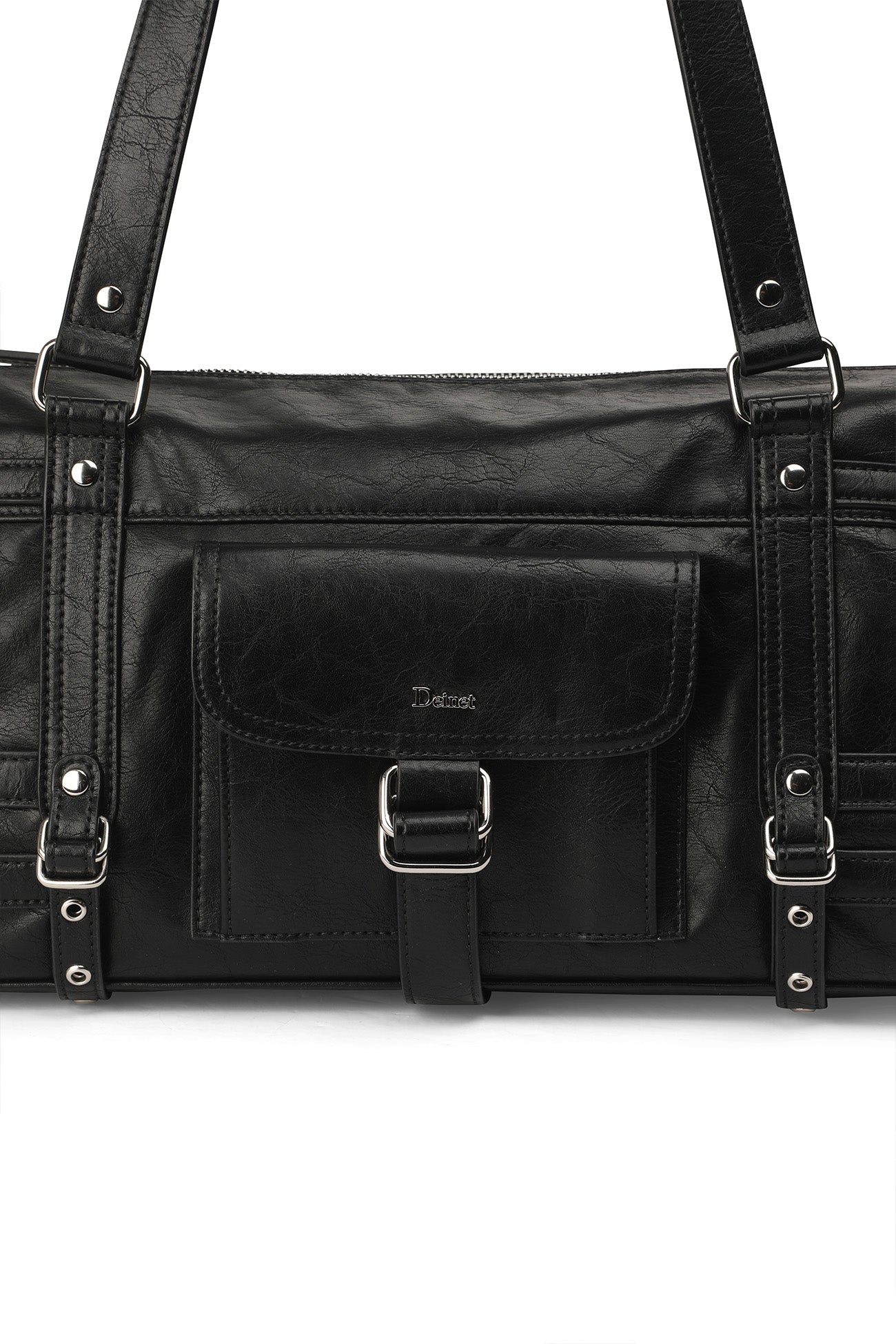Deinet - Belted Pocket Shoulder Bag (Black) product image 5 | TRAB K-Fashion Australia