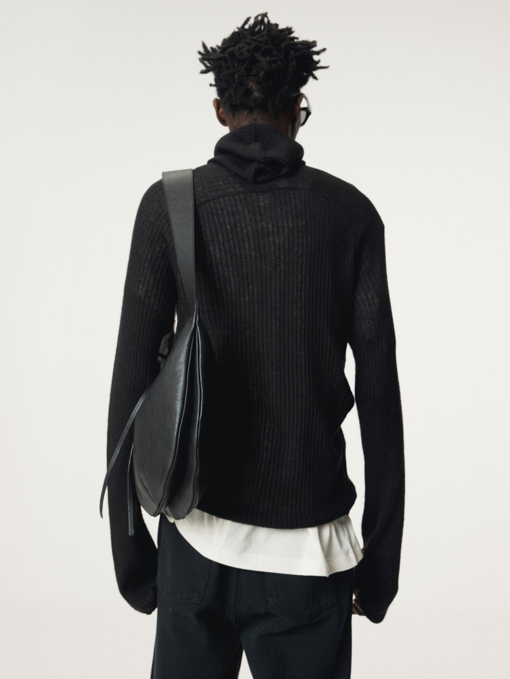 Recto - Slim Fit Balaclava Knit Top (Black) product image 8 | TRAB K-Fashion Australia