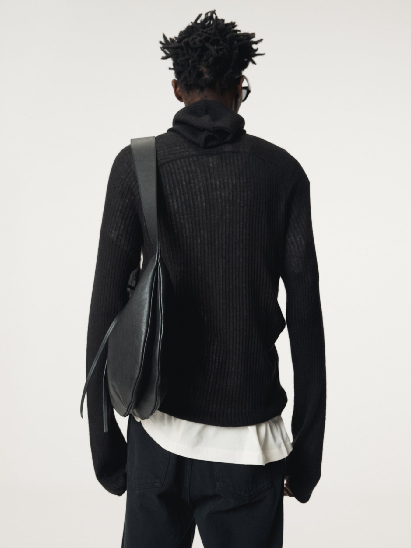 Recto - Slim Fit Balaclava Knit Top (Black) product image 8 | TRAB K-Fashion Australia