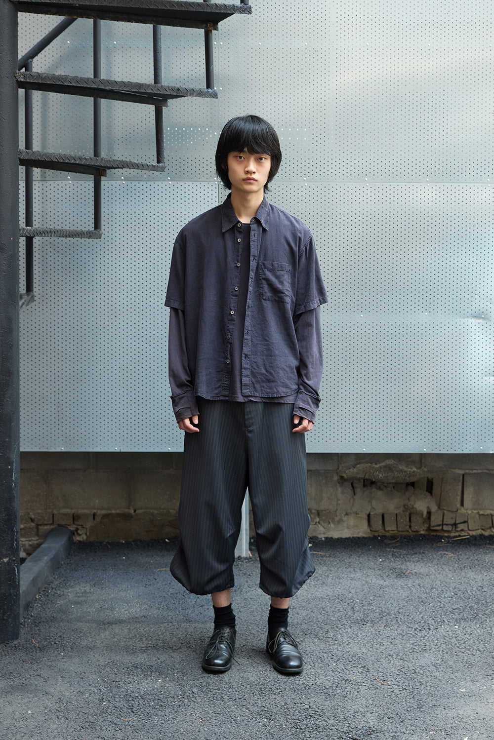 Hatchingroom - Arrow Shirt (Purple Charcoal) product image 8 | TRAB K-Fashion Australia