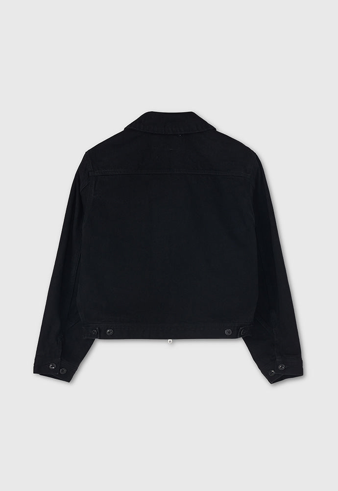 Tonywack - Rinsed Denim Zipped Work Jacket (Black) product image 9 | TRAB K-Fashion Australia