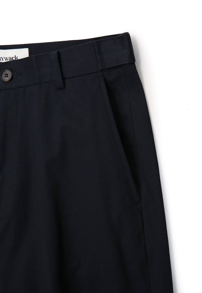 Tonywack - High-Twist Cotton No Tuck Wide Trousers (Navy) product image 9 | TRAB K-Fashion Australia
