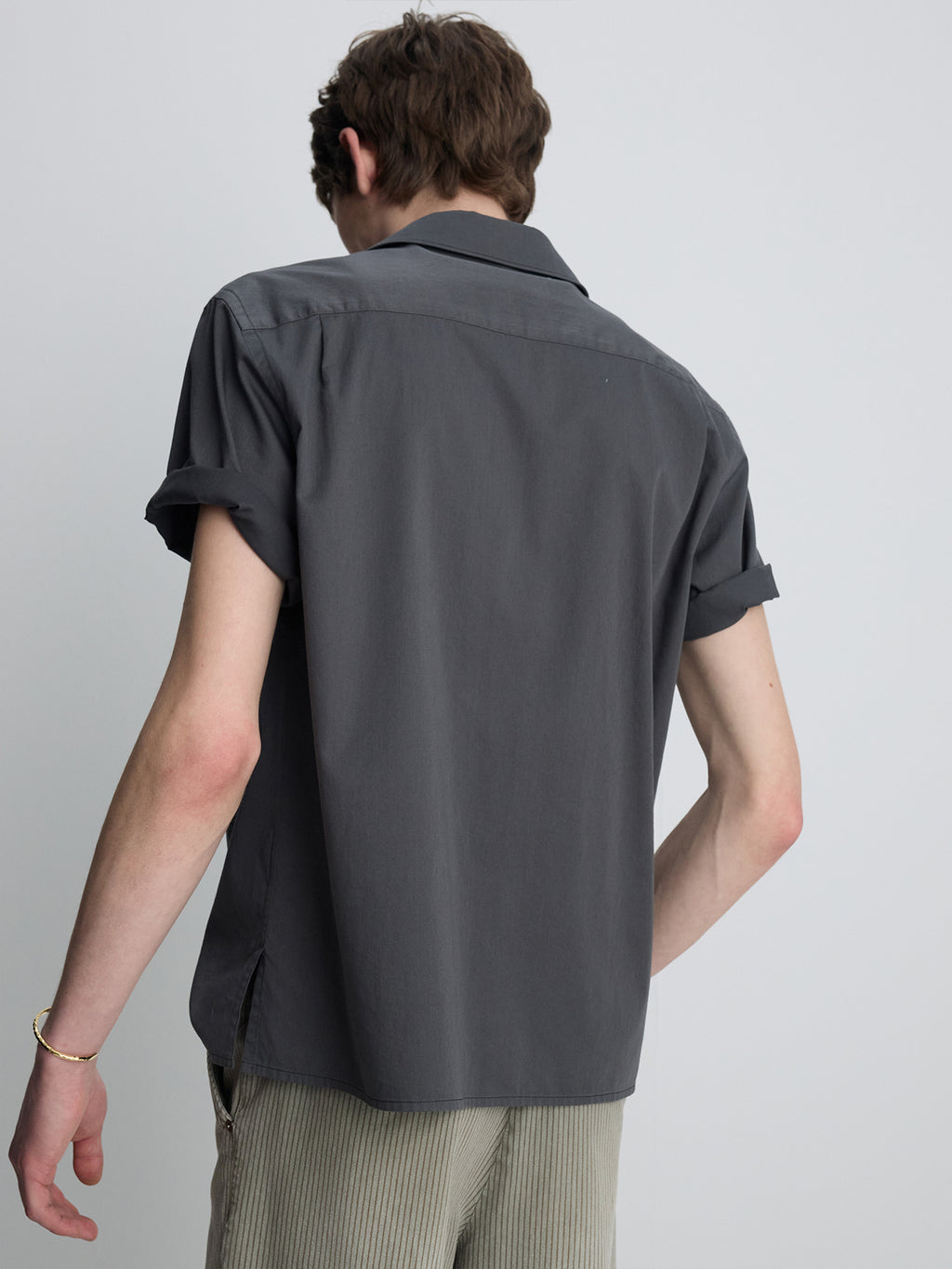 Tonywack - Silky Cotton Bowling Shirt (Anthracite) product image 6 | TRAB K-Fashion Australia