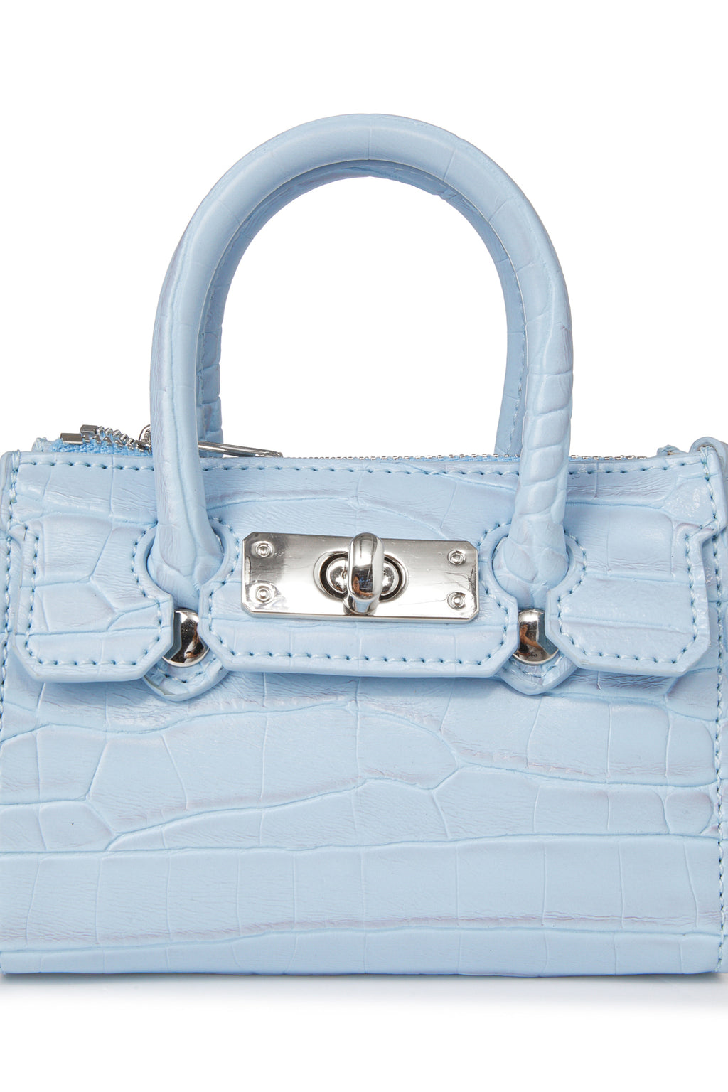 Deinet - Crocodile Pattern Chain Mini Bag (Ice Blue) product image 5 | TRAB K-Fashion Australia