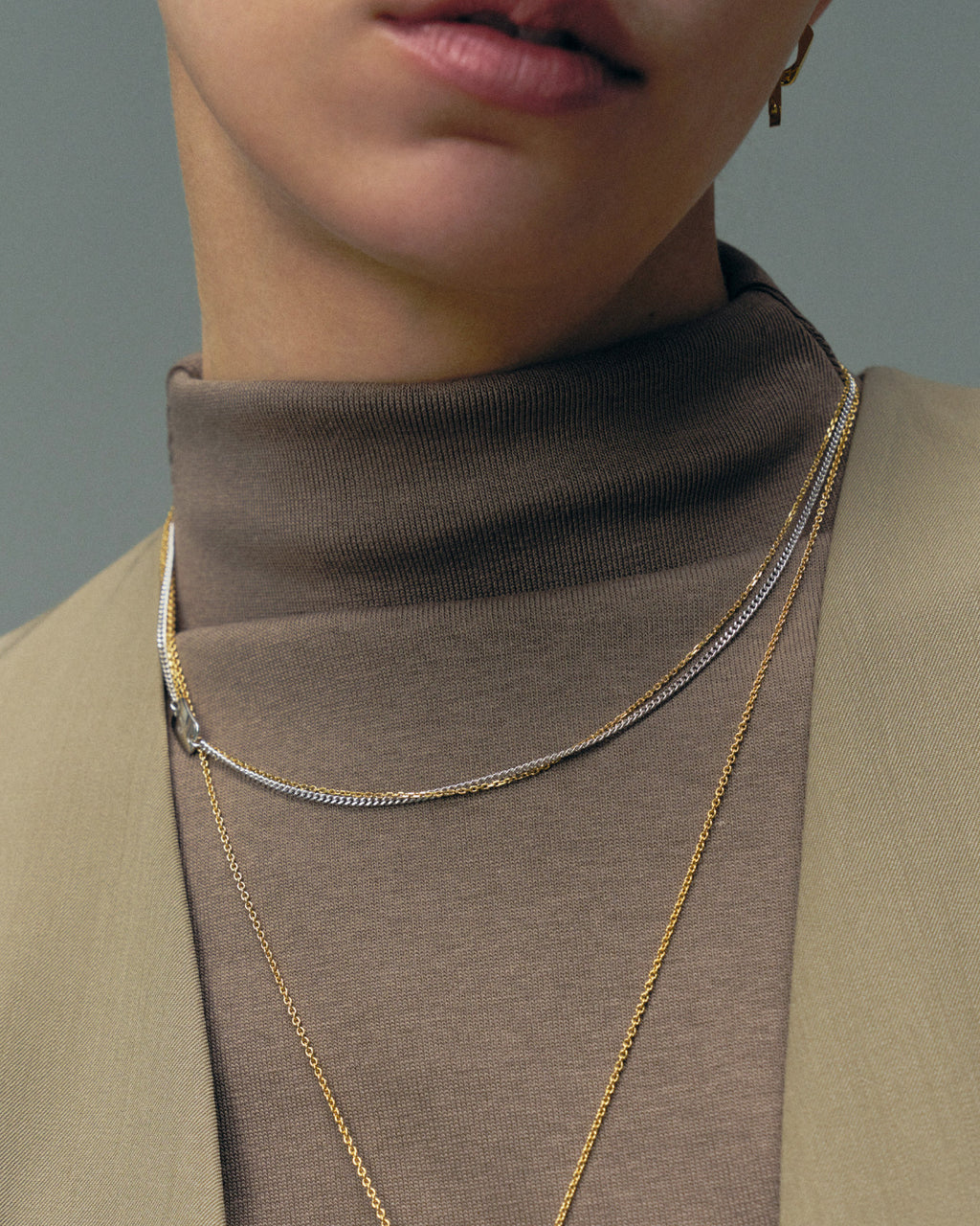 Numbering - Double Layer Chain Necklace with Plate #7850 product image 1 | TRAB K-Fashion Australia