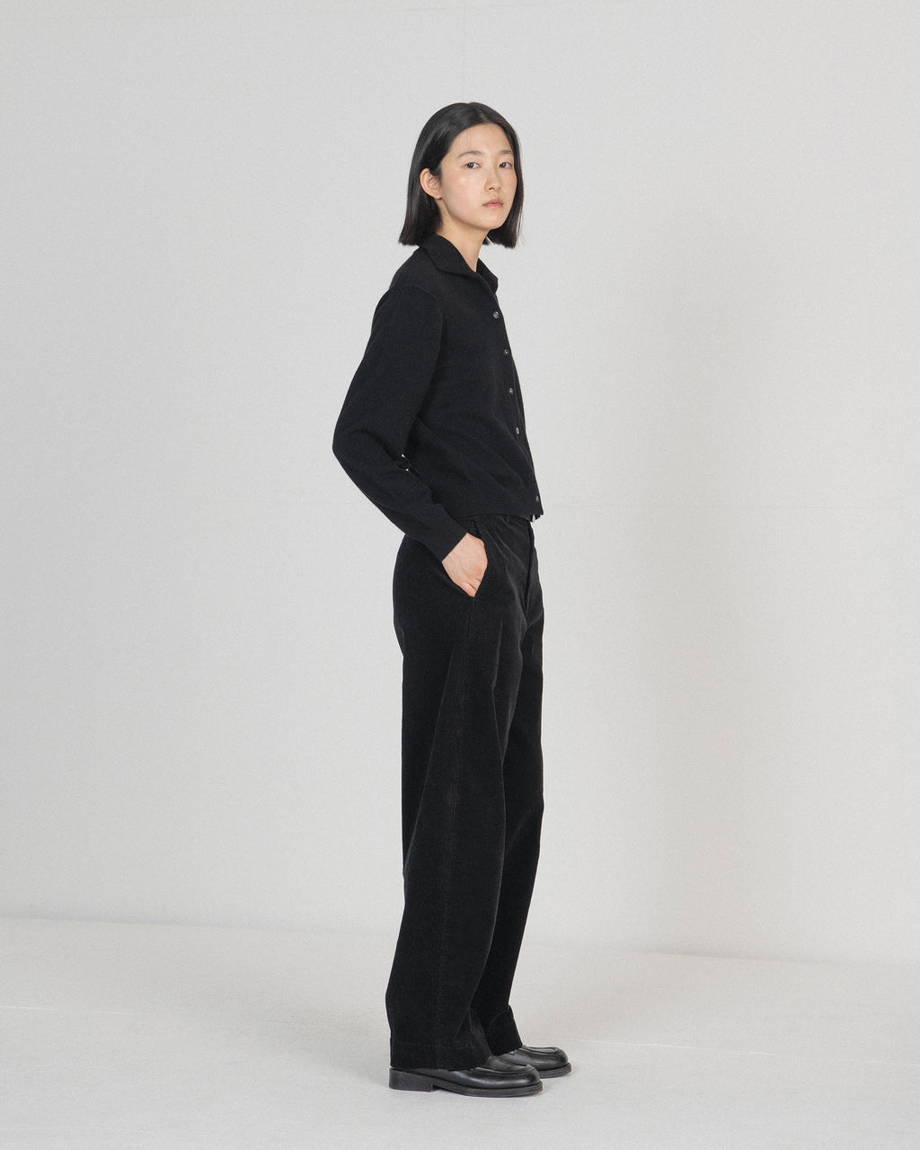 Brownyard - Washed Corduroy Field Pants (Black) product image 3 | TRAB K-Fashion Australia