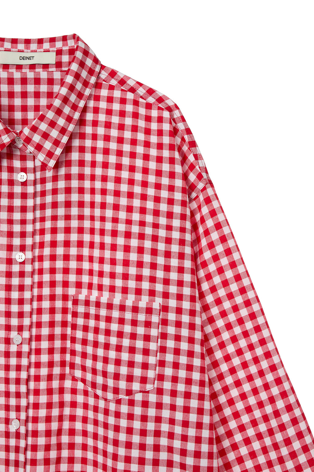 Deinet - Deinet Overfit Check Shirts (Red) product image 4 | TRAB K-Fashion Australia
