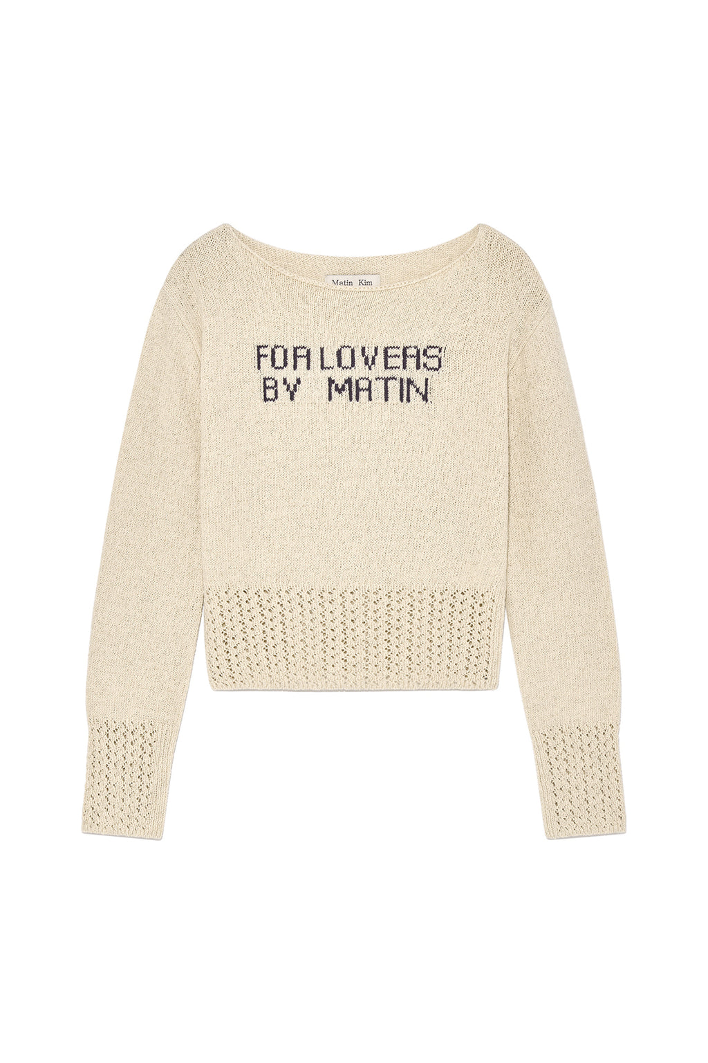 Matin Kim - For Lovers Punching Point Pullover (Ivory) product image 1 | TRAB K-Fashion Australia