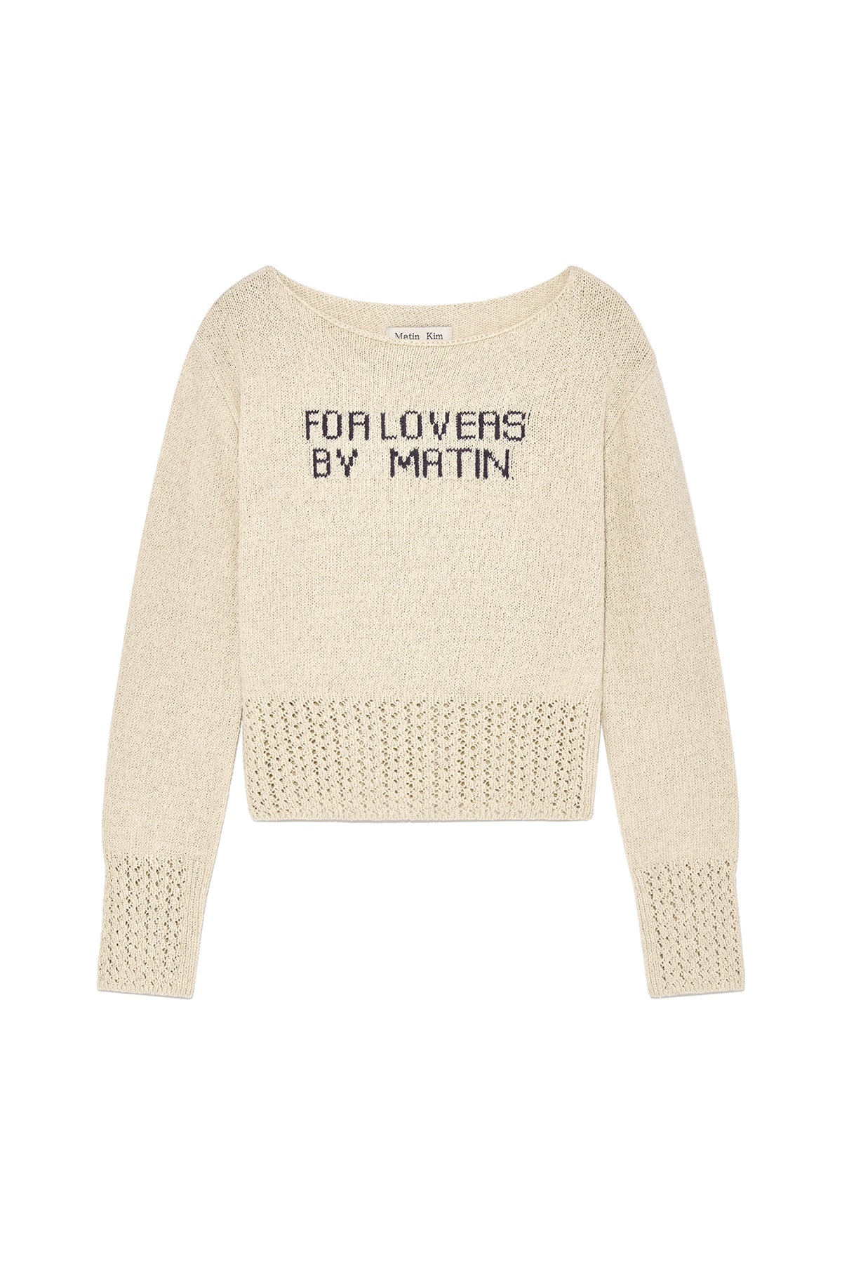 Matin Kim - For Lovers Punching Point Pullover (Ivory) product image 1 | TRAB K-Fashion Australia