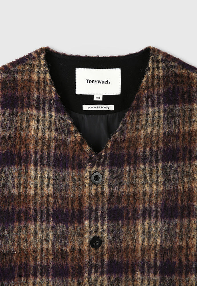 Tonywack - Japanese Fabric Mohair Button Blouson (Camel / Purple) product image 10 | TRAB K-Fashion Australia