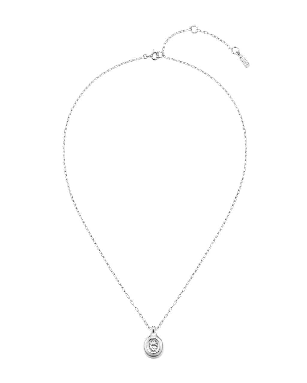 Numbering - Oval Solitaire Pendant Necklace with a Dimensional Frame #3801 product image 7 | TRAB K-Fashion Australia