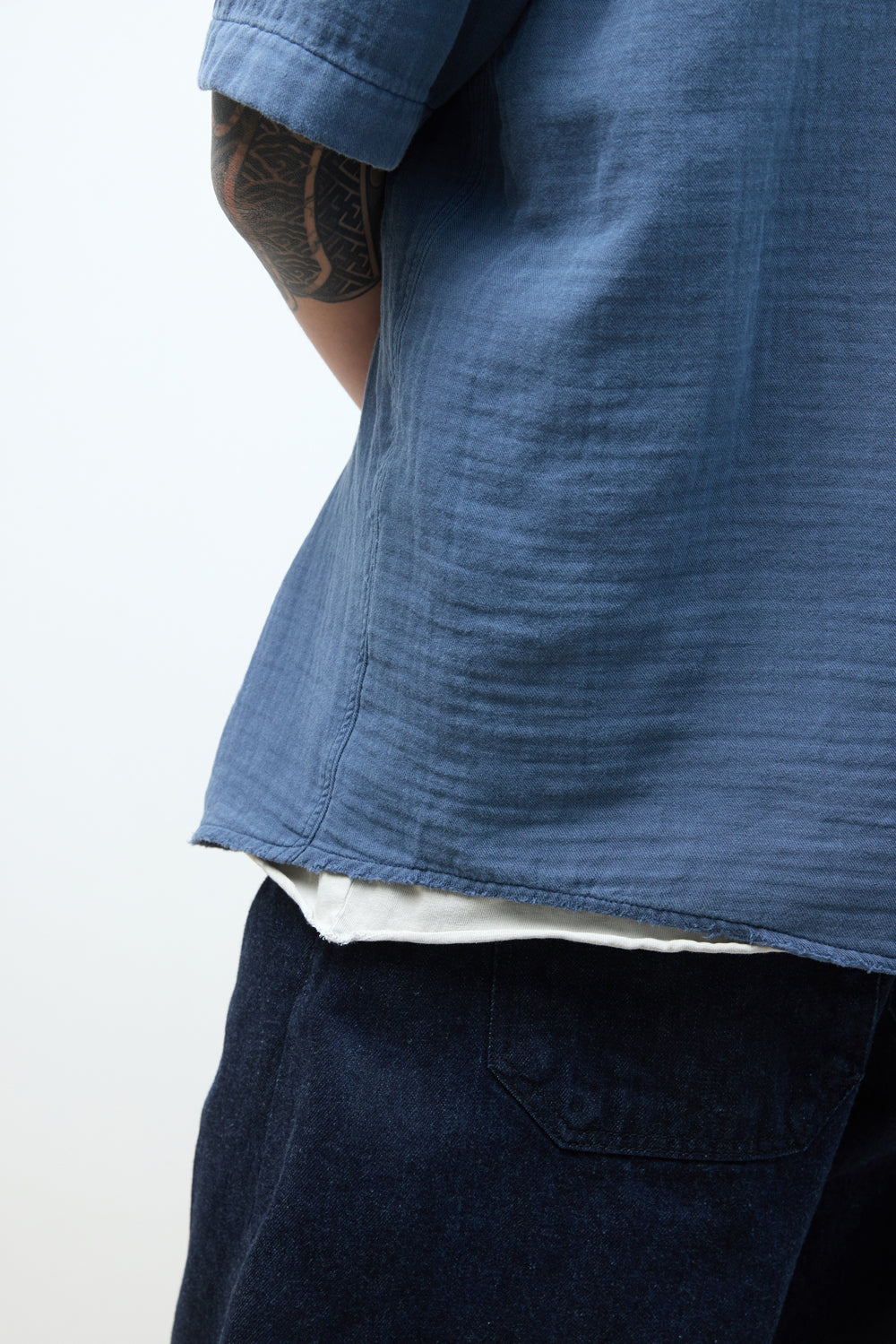 Hatchingroom - Loosed Shirt Double Face Blue (Grey) product image 15 | TRAB K-Fashion Australia
