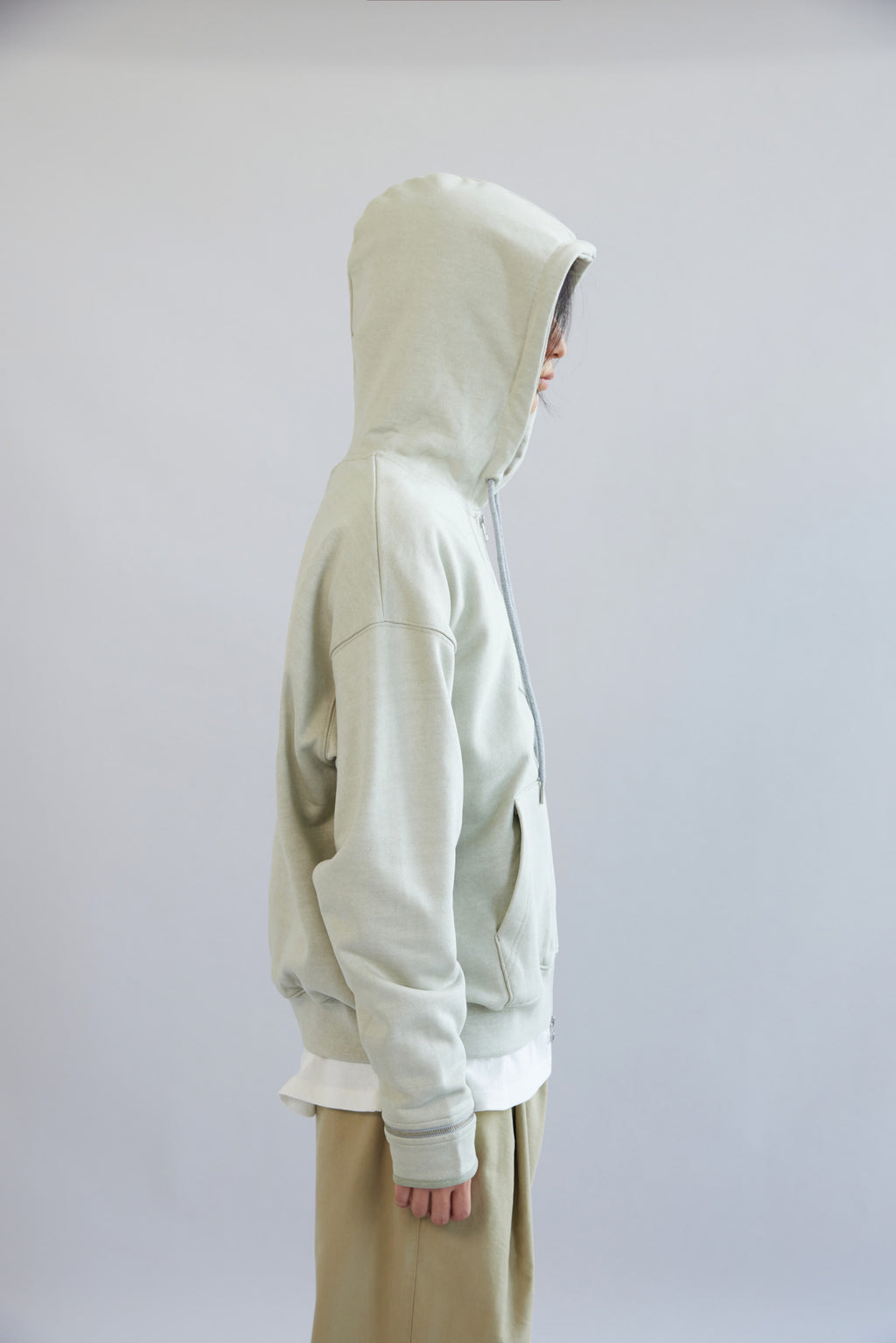 Hatchingroom - Boxer Zip Hoodie Pigment Dyed (Olive) product image 13 | TRAB K-Fashion Australia