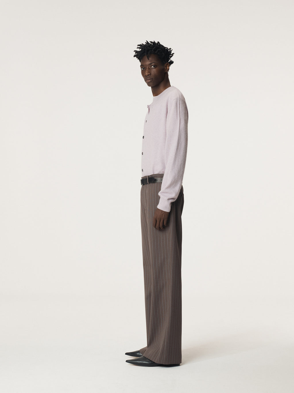 Recto - Vintage Stripe Flare Pants (Sepia Grey) product image 3 | TRAB K-Fashion Australia