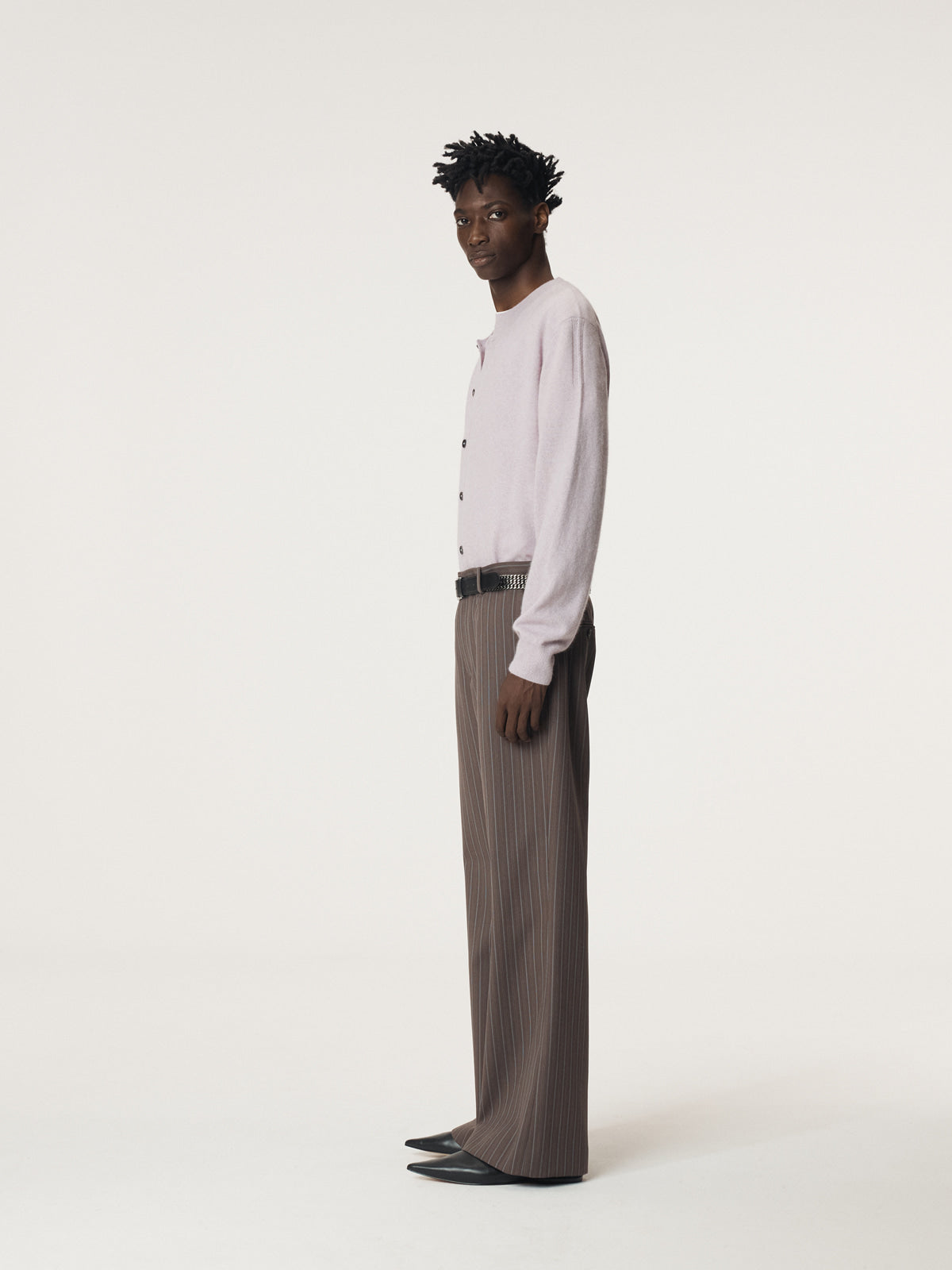 Recto - Vintage Stripe Flare Pants (Sepia Grey) product image 3 | TRAB K-Fashion Australia