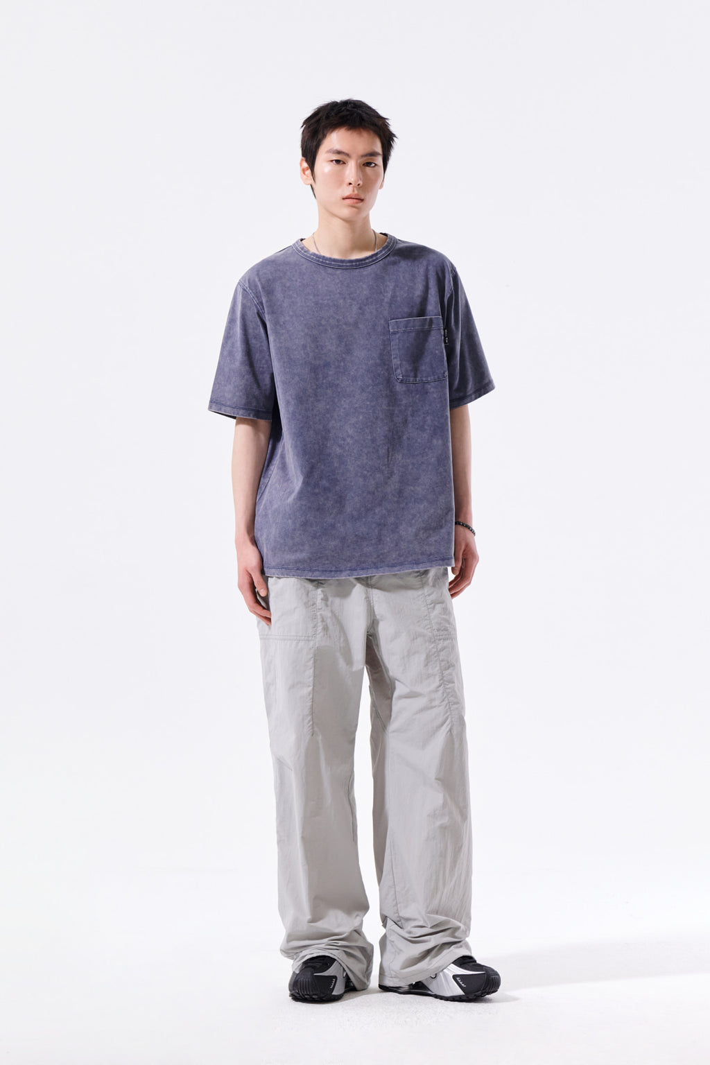 Matin Kim - Vintage Washed Pocket Top (Smoke Blue) product image 10 | TRAB K-Fashion Australia