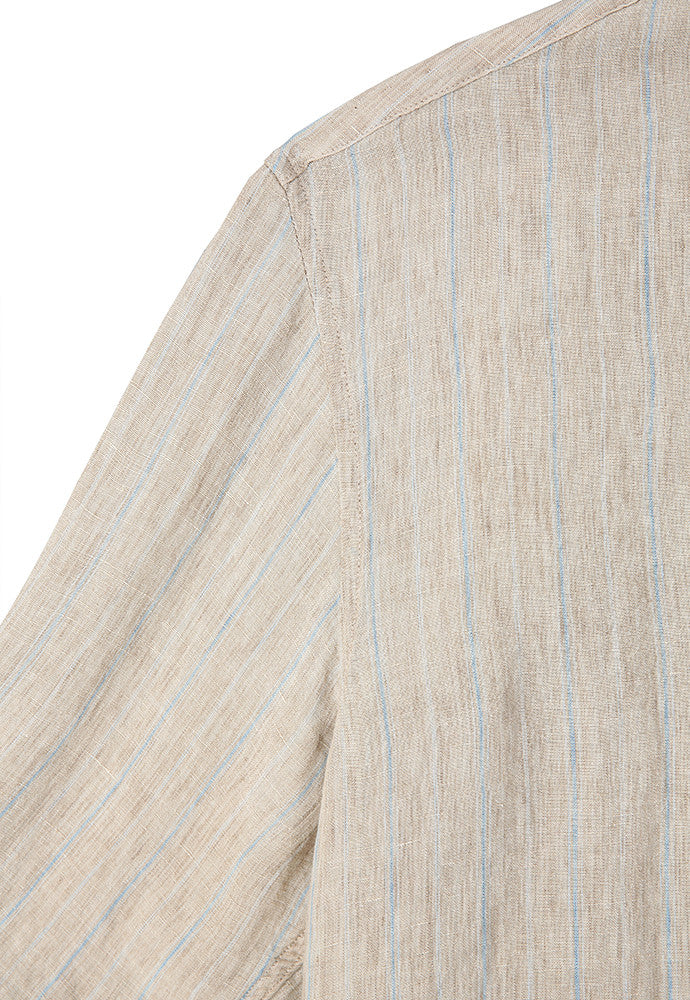 Art if acts - Linen Stripe Pocket Shirt (Beige) product image 9 | TRAB K-Fashion Australia