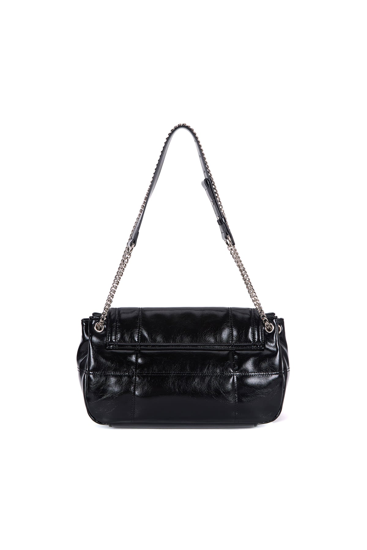 Matin Kim - Glossy Quilting Medium Chain Bag (Black) product image 5 | TRAB K-Fashion Australia
