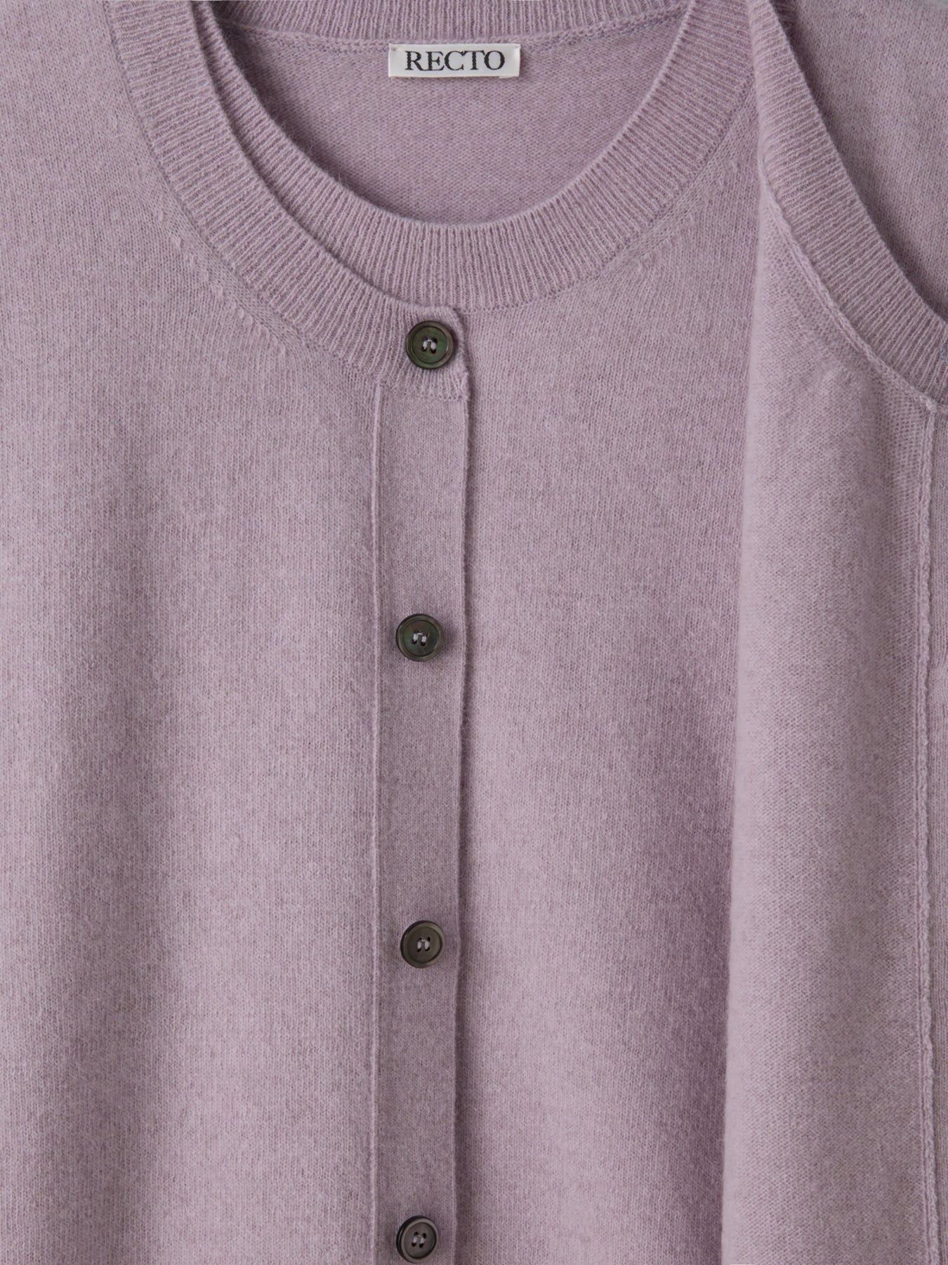 Recto - Crew Neck Layered Cardigan Knit Top (Lavender) product image 11 | TRAB K-Fashion Australia