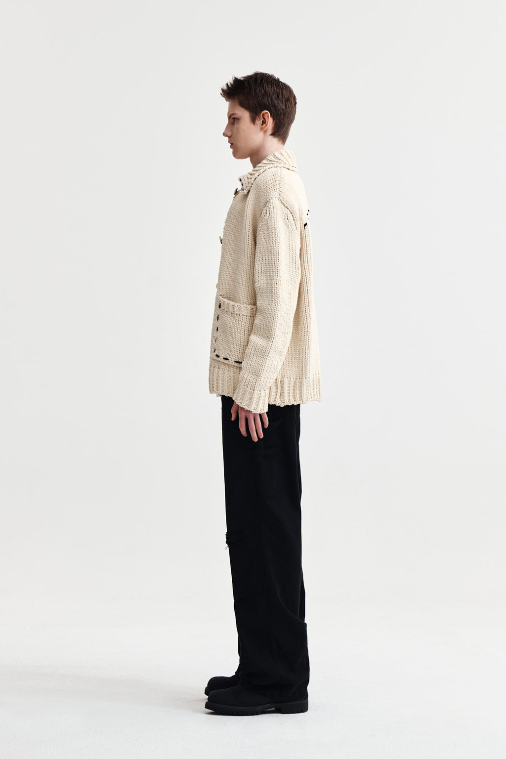 Matin Kim - Handmade Collar Knit Cardigan (Butter) product image 6 | TRAB K-Fashion Australia