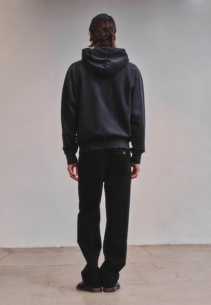 Art if acts - Garment Dyed Sweat Hooded Zip-Up (Black) product image 5 | TRAB K-Fashion Australia