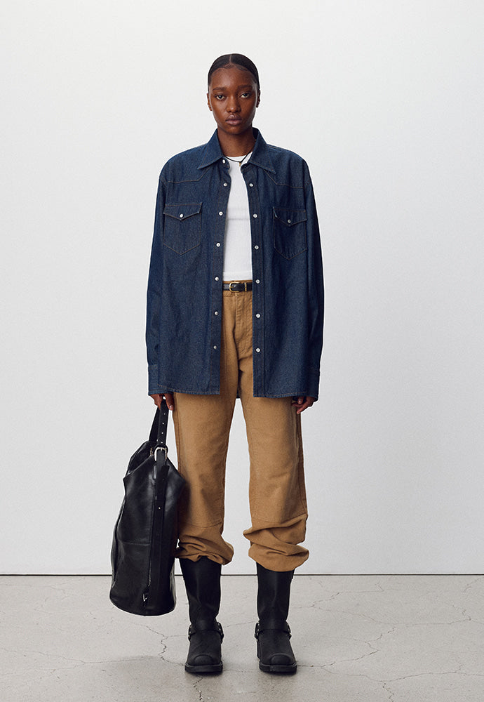 Tonywack - Rinsed Denim Western Shirt (Indigo) product image 2 | TRAB K-Fashion Australia