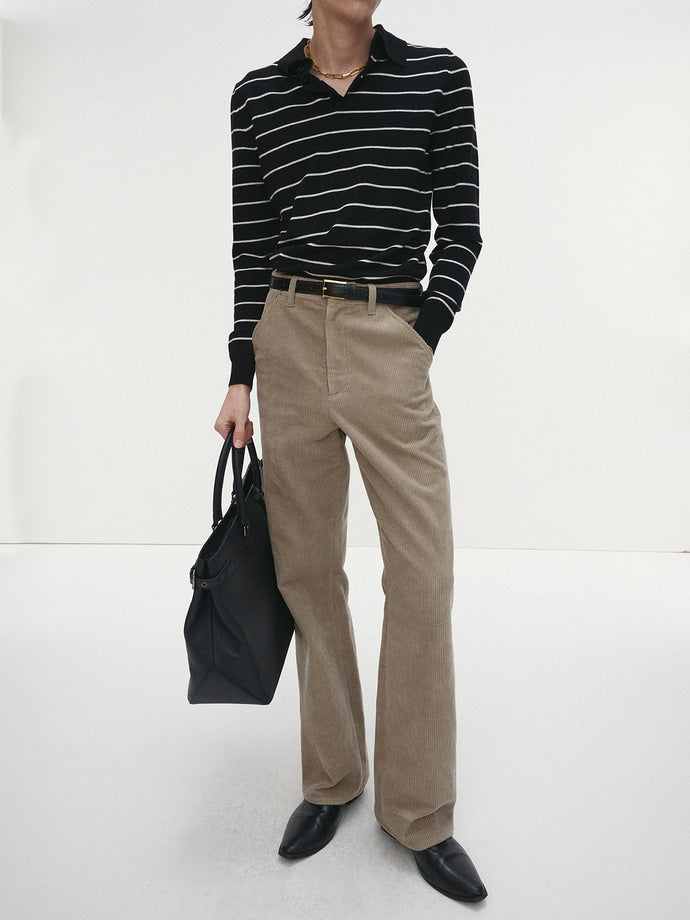 Tonywack - Corduroy Flared Pants (Pale Beige) product image 1 | TRAB K-Fashion Australia