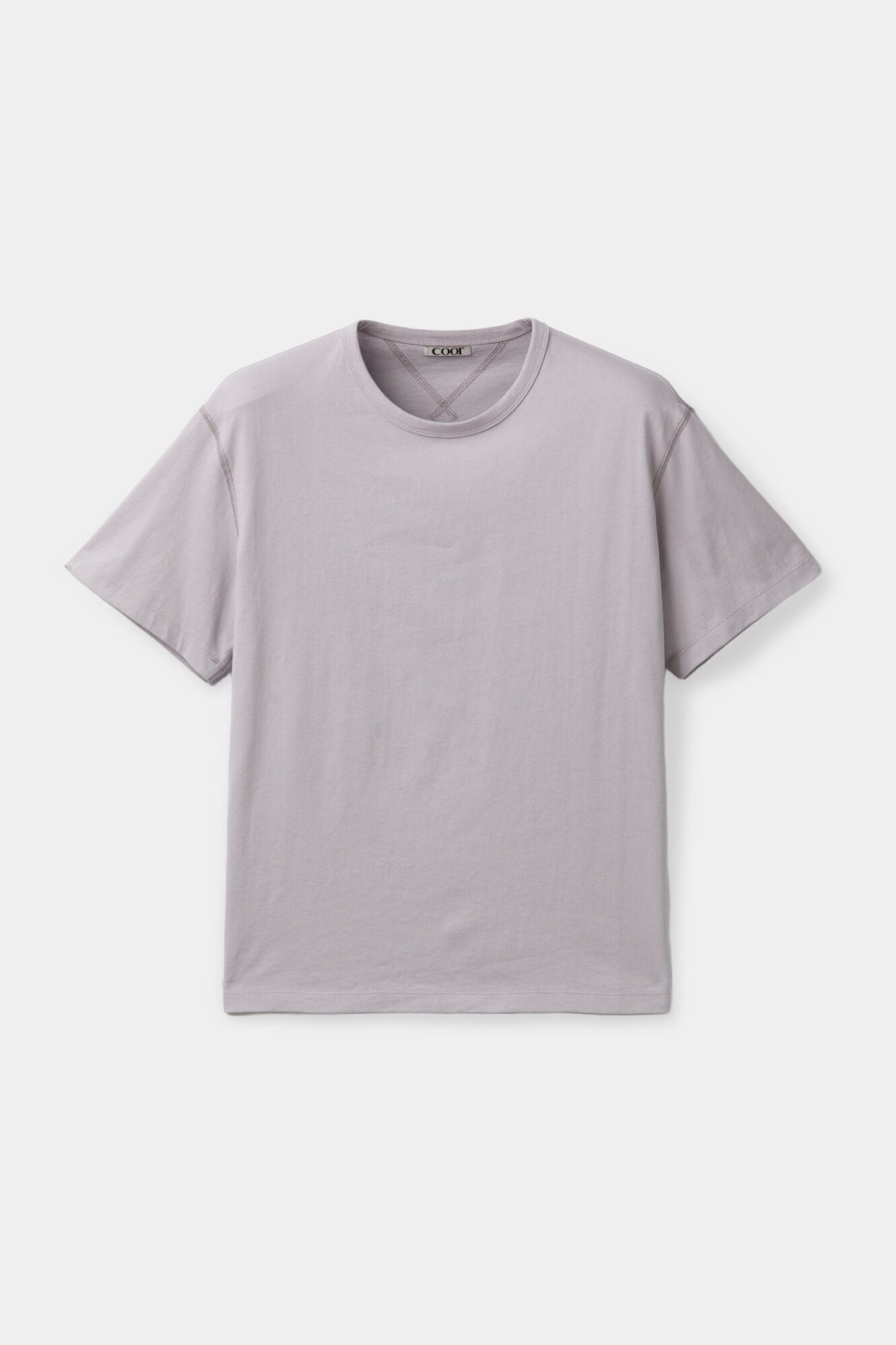 Coor - Chain Stitch Pointed Crop T-Shirt (Light Purple) product image 1 | TRAB K-Fashion Australia