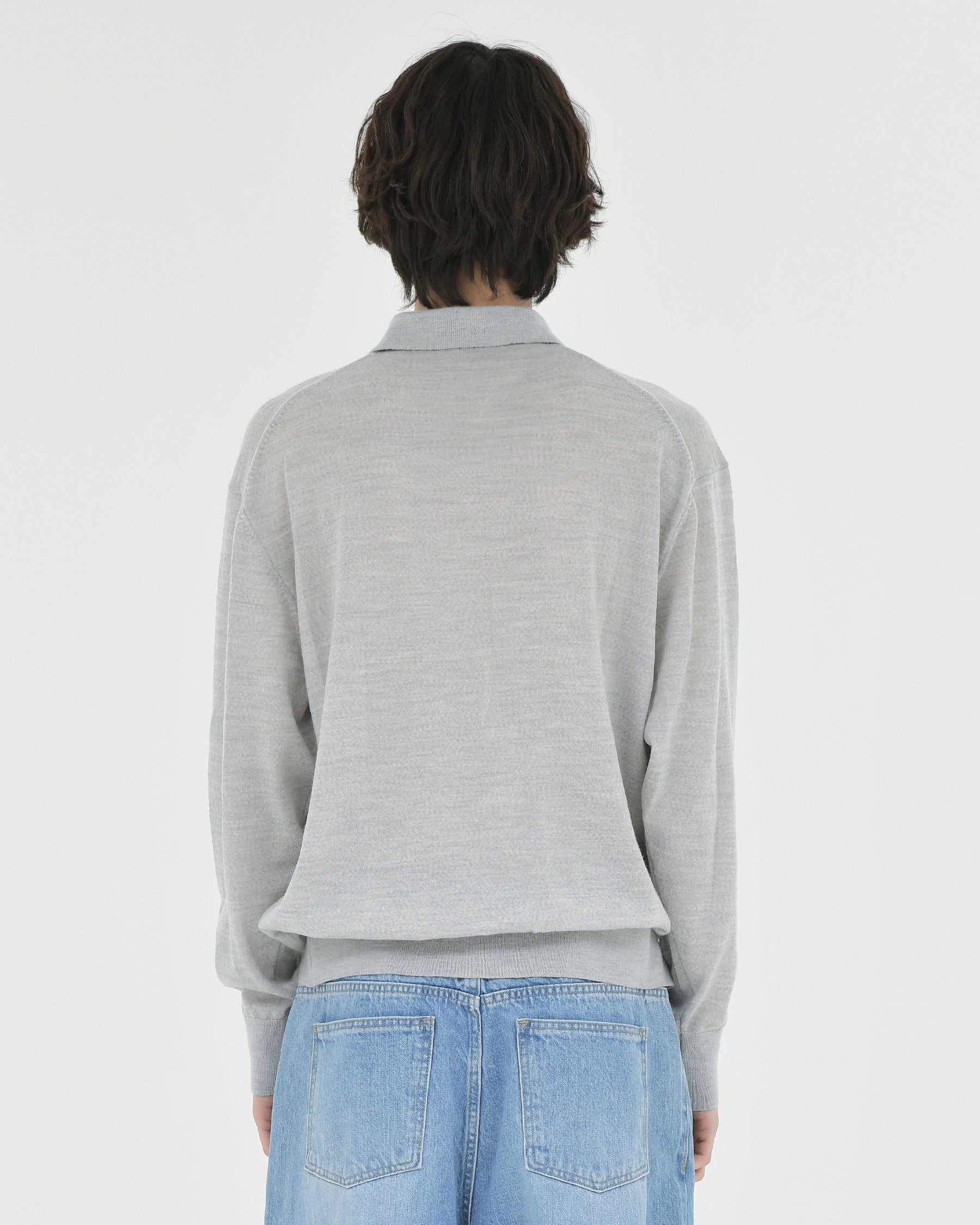 Brownyard - Knit Pique Shirt (Light Grey) product image 2 | TRAB K-Fashion Australia