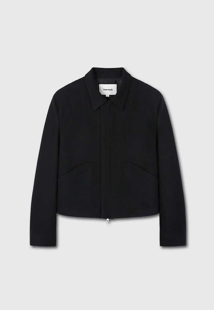 Tonywack - Virgin Wool Cropped Blouson Jacket (Black) product image 6 | TRAB K-Fashion Australia