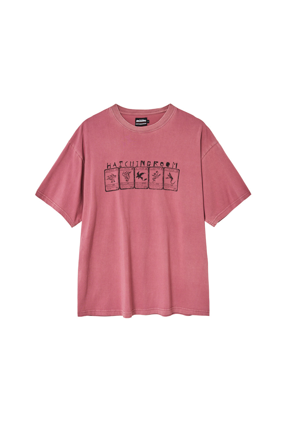 Hatchingroom - Dragon Cards Tee Vintage (Rose) product image 1 | TRAB K-Fashion Australia