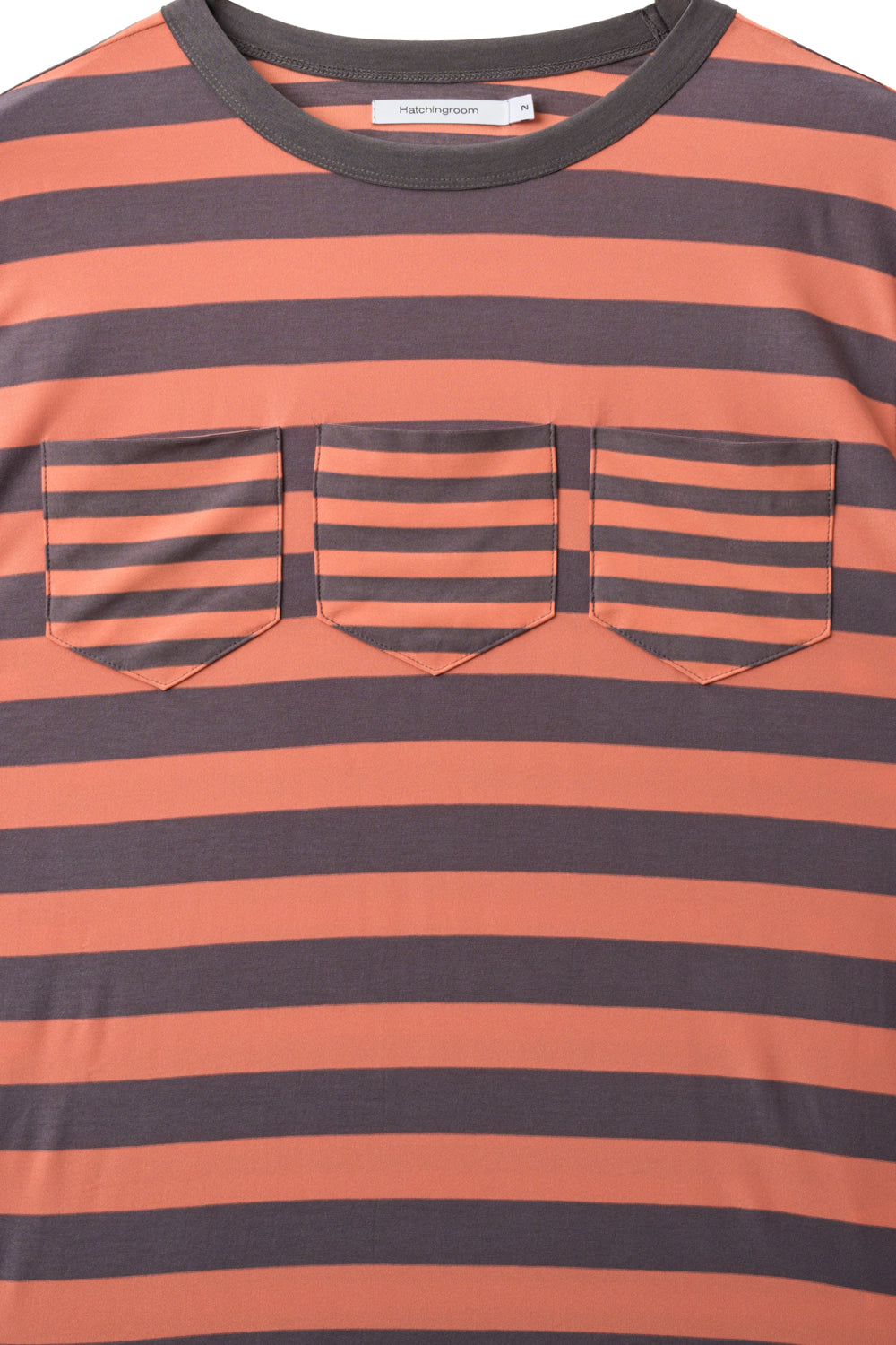 Hatchingroom - Triple Pocket Tee Stripe (Orange) product image 4 | TRAB K-Fashion Australia