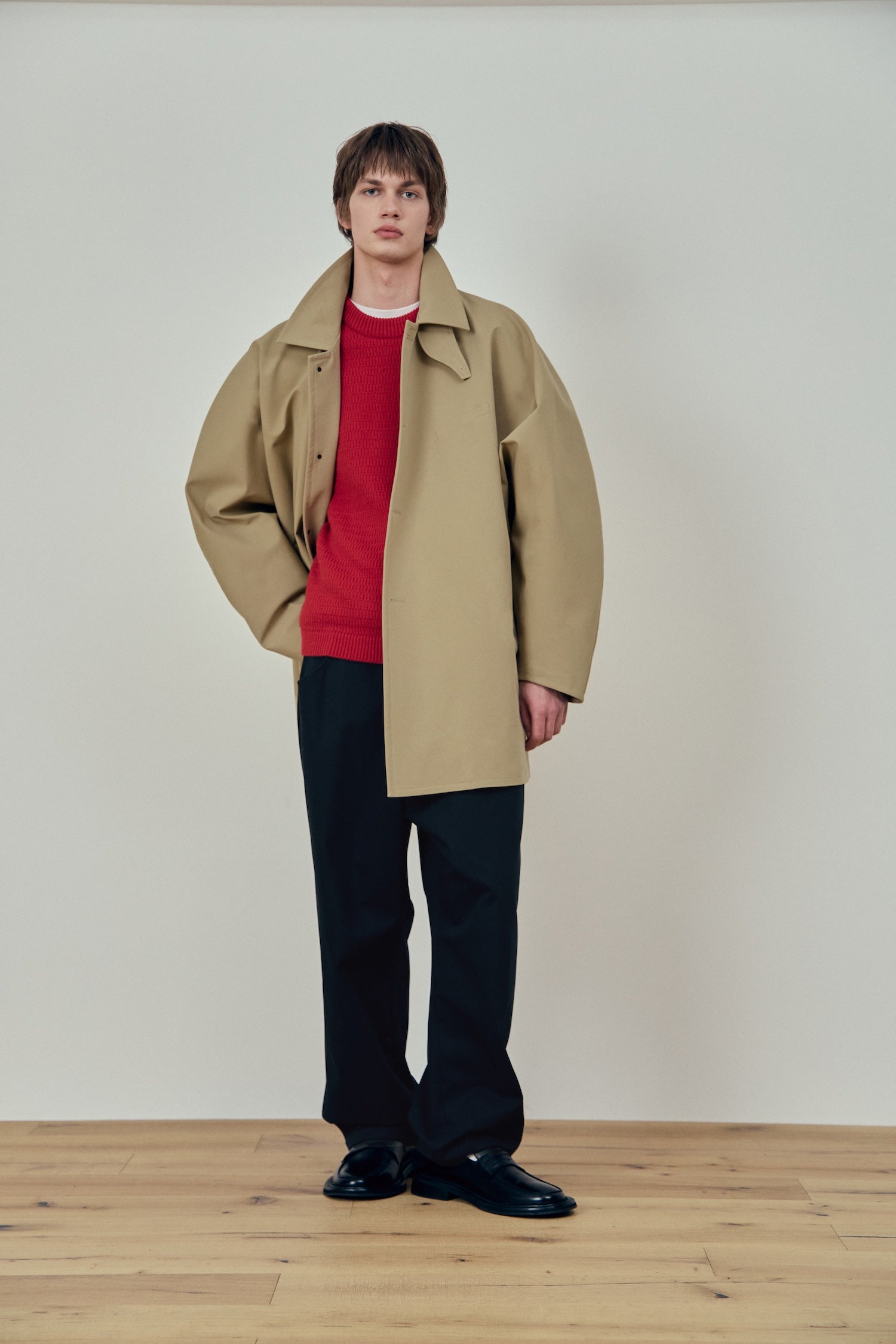 Stu - Dolman Half Coat (Beige) product image 3 | TRAB K-Fashion Australia