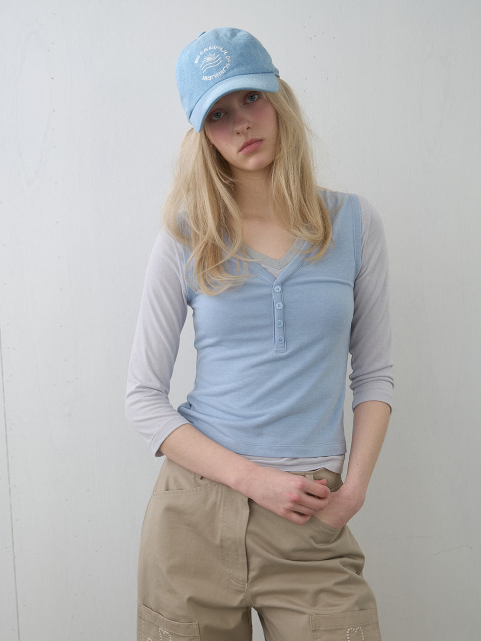 Kijun - Sunburn Cap (Sky Blue) product image 4 | TRAB K-Fashion Australia