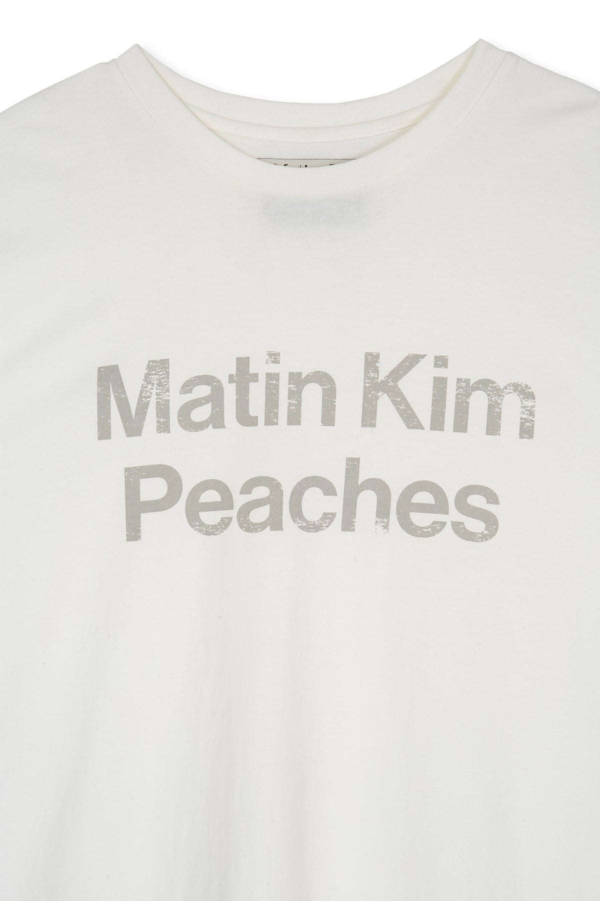 Matin Kim - Peaches Logo Graphic Top (White) product image 6 | TRAB K-Fashion Australia