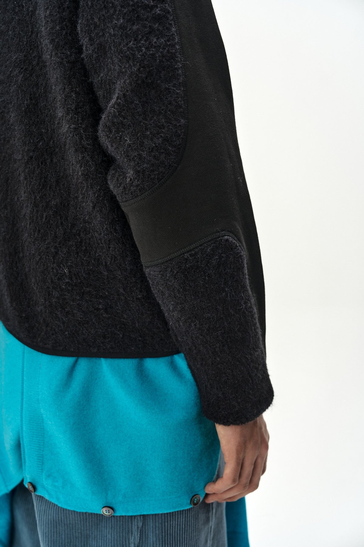 Andersson Bell - Orte Terry Half Zip Up Hoodie (Black) product image 6 | TRAB K-Fashion Australia