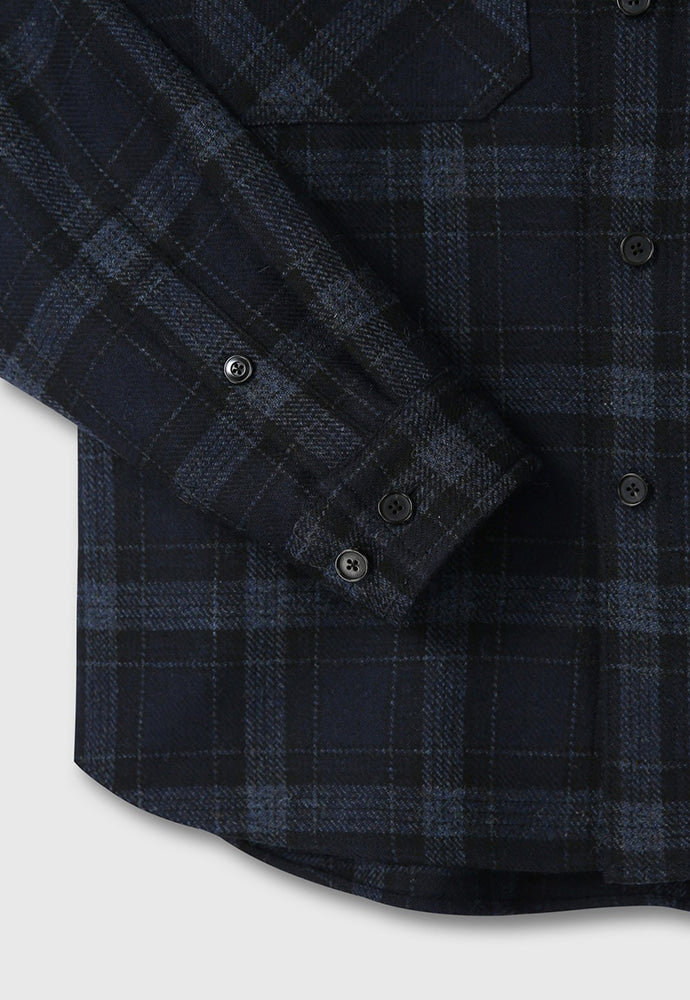 Tonywack - Wool Flannel Check Shirt (Navy) product image 12 | TRAB K-Fashion Australia