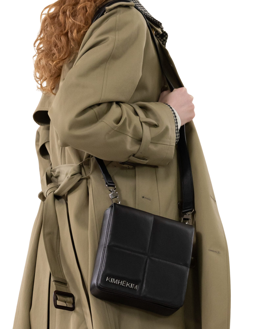 Kimhe Kim - Cotton-Rayon Belted Trench Coat (Olive Green) product image 5 | TRAB K-Fashion Australia