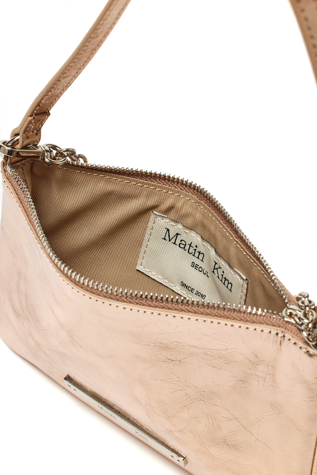 Matin Kim - Glossy Leather Micro Bag (Champagne) product image 4 | TRAB K-Fashion Australia