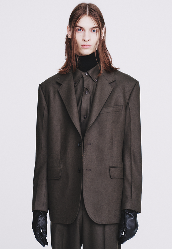 Tonywack - Wool And Cashmere Tailored Blazer (Taupe Brown) product image 6 | TRAB K-Fashion Australia