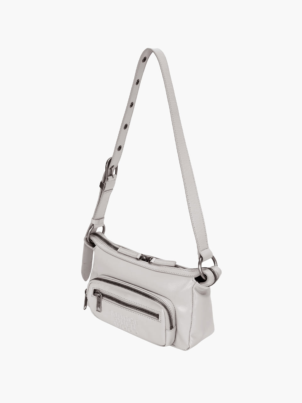 Marge Sherwood - Outpocket Hobo Mini (Light Grey Glossy Plain) product image 7 | TRAB K-Fashion Australia